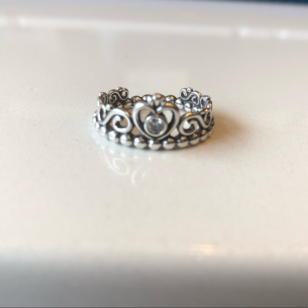 Pandora princess ring size 6 with box